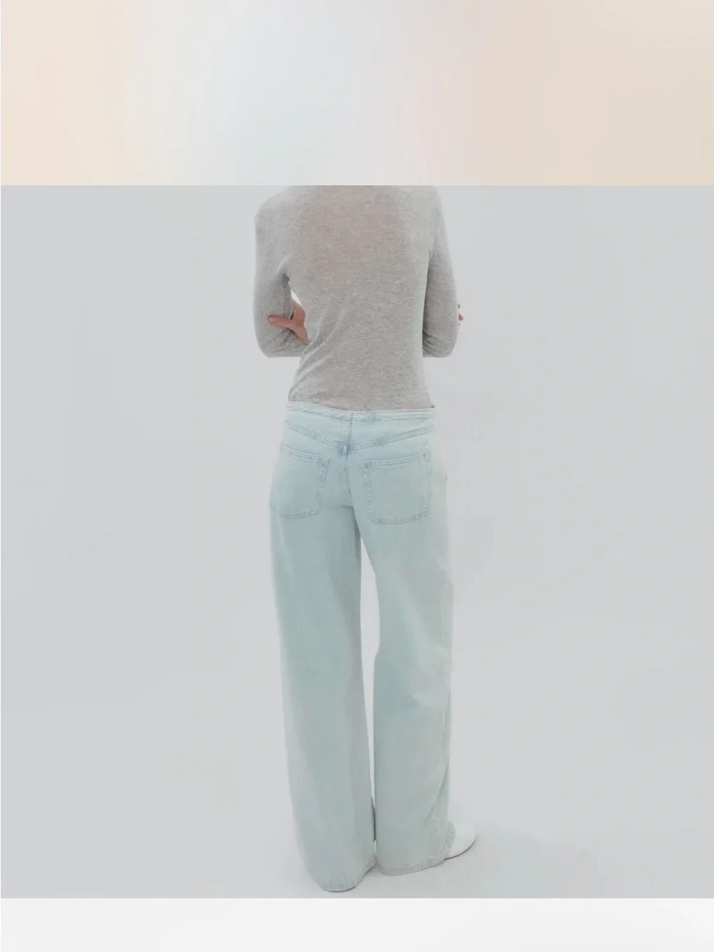 High-Rise Light Blue Wide-Leg Jeans for Women